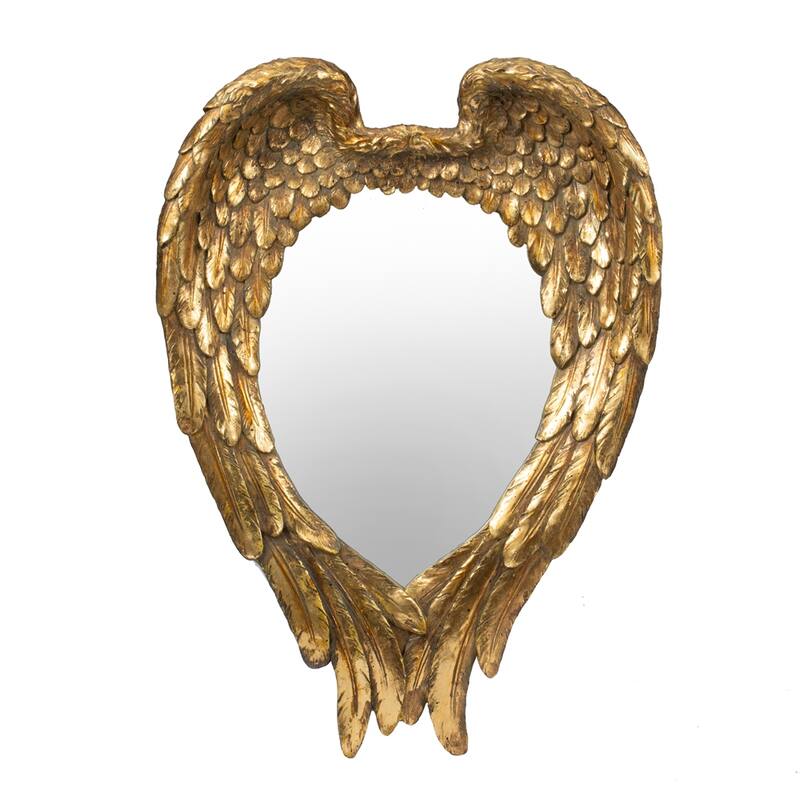 Golden Wing Accent Mirror, Wall Mirror for Living Room and Entryway