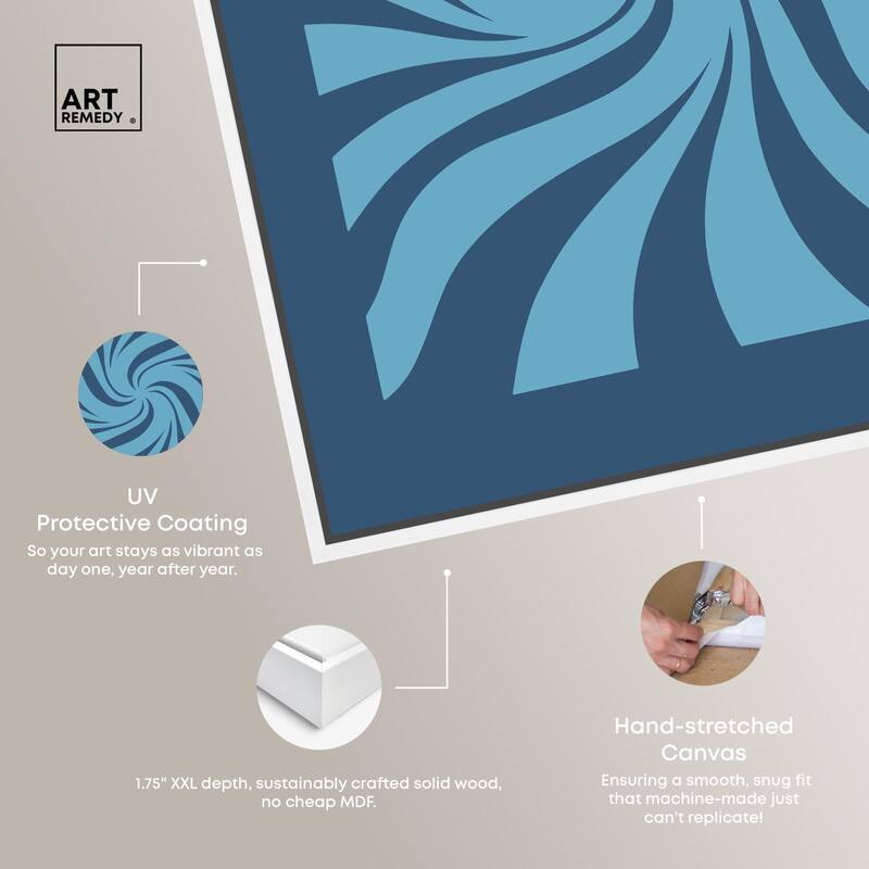 Carnaval Retro Blues Canvas by Art Remedy