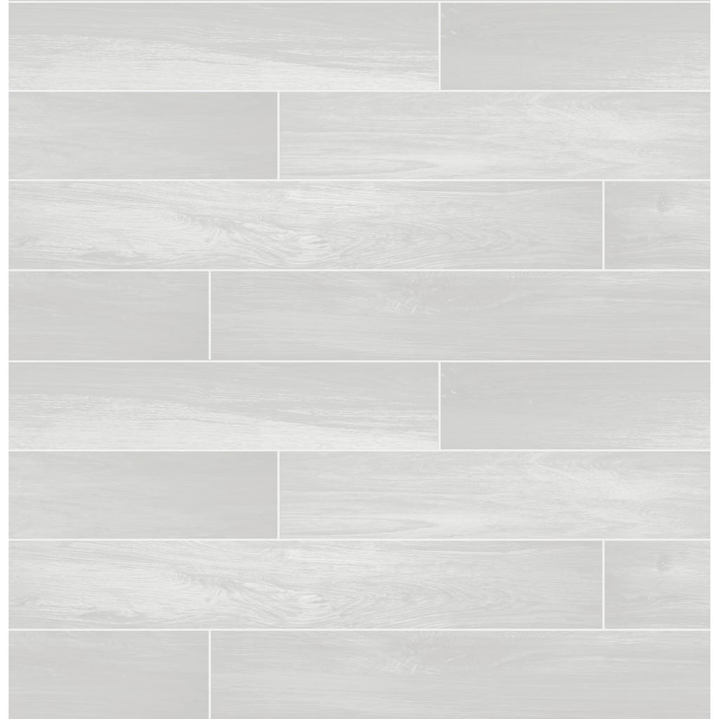 A-Street Prints Titan White Wood Wallpaper