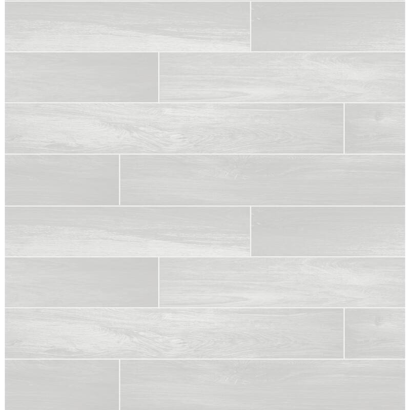 A-Street Prints Titan White Wood Wallpaper