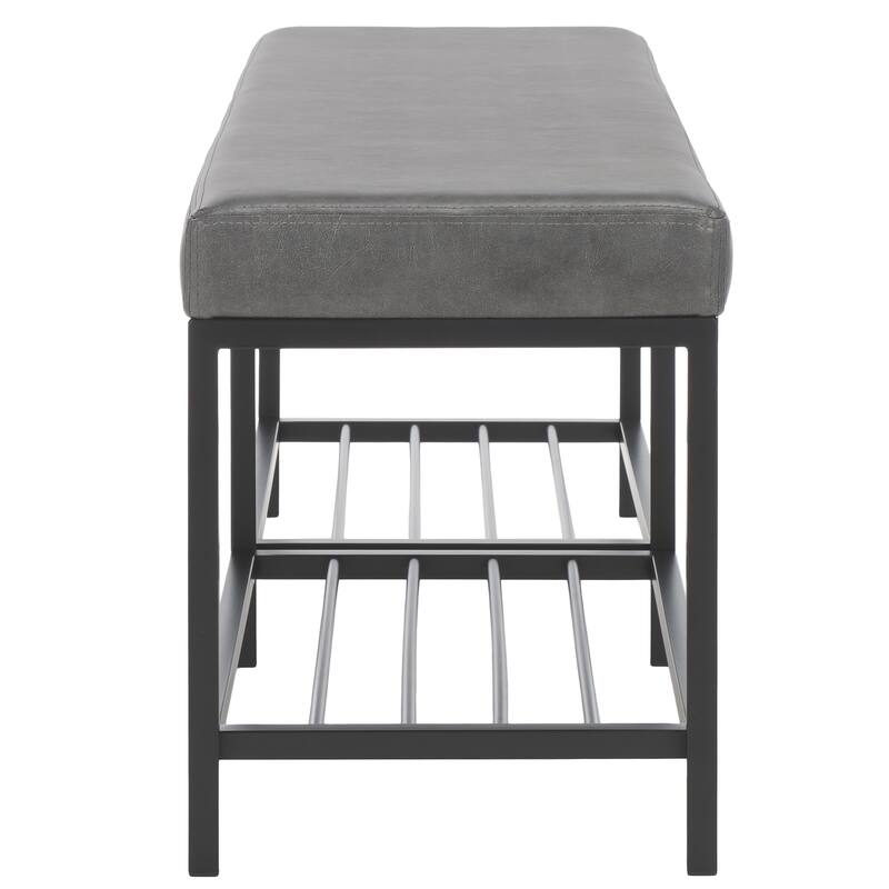 SAFAVIEH Selena 2-Shelf Bench - 48" W x 15" D x 18" H - 48Wx15Dx18H