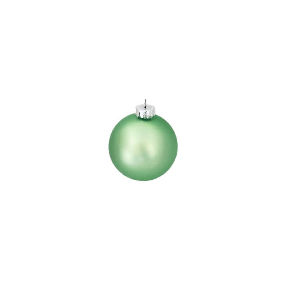 Matte Finish Glass Christmas Ball Ornaments 4.75" (120Mm) Green 4Ct