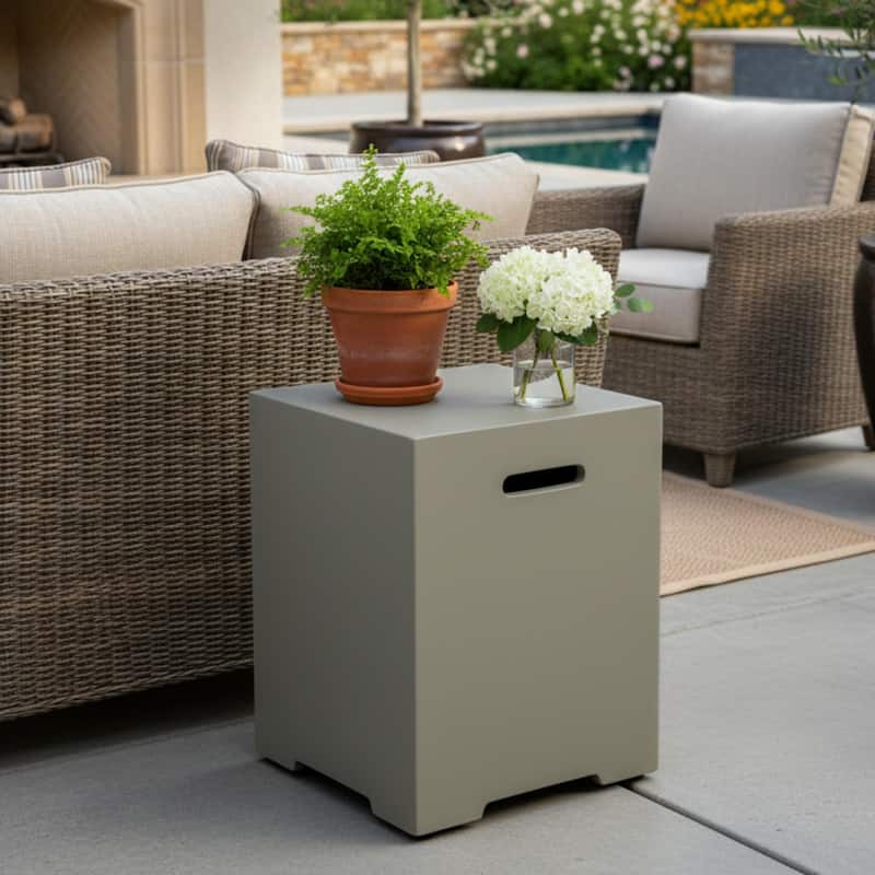 GDFStudio - 16" Outdoor 20LB Propane Tank Cover for Gas Fire Pits