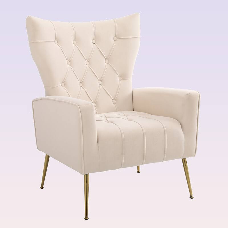 Modern Accent Chair with Ottoman for Living Room