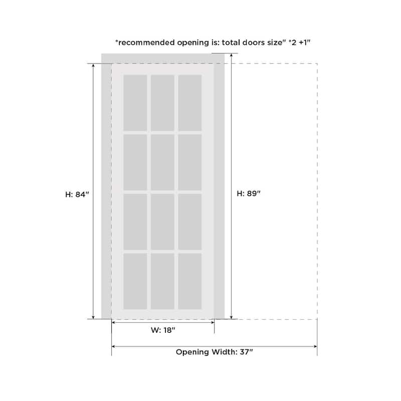 Sliding Pocket Door / Mela 0733 Painted White / Kit Rail Hardware / MDF Interior Bedroom Modern Doors