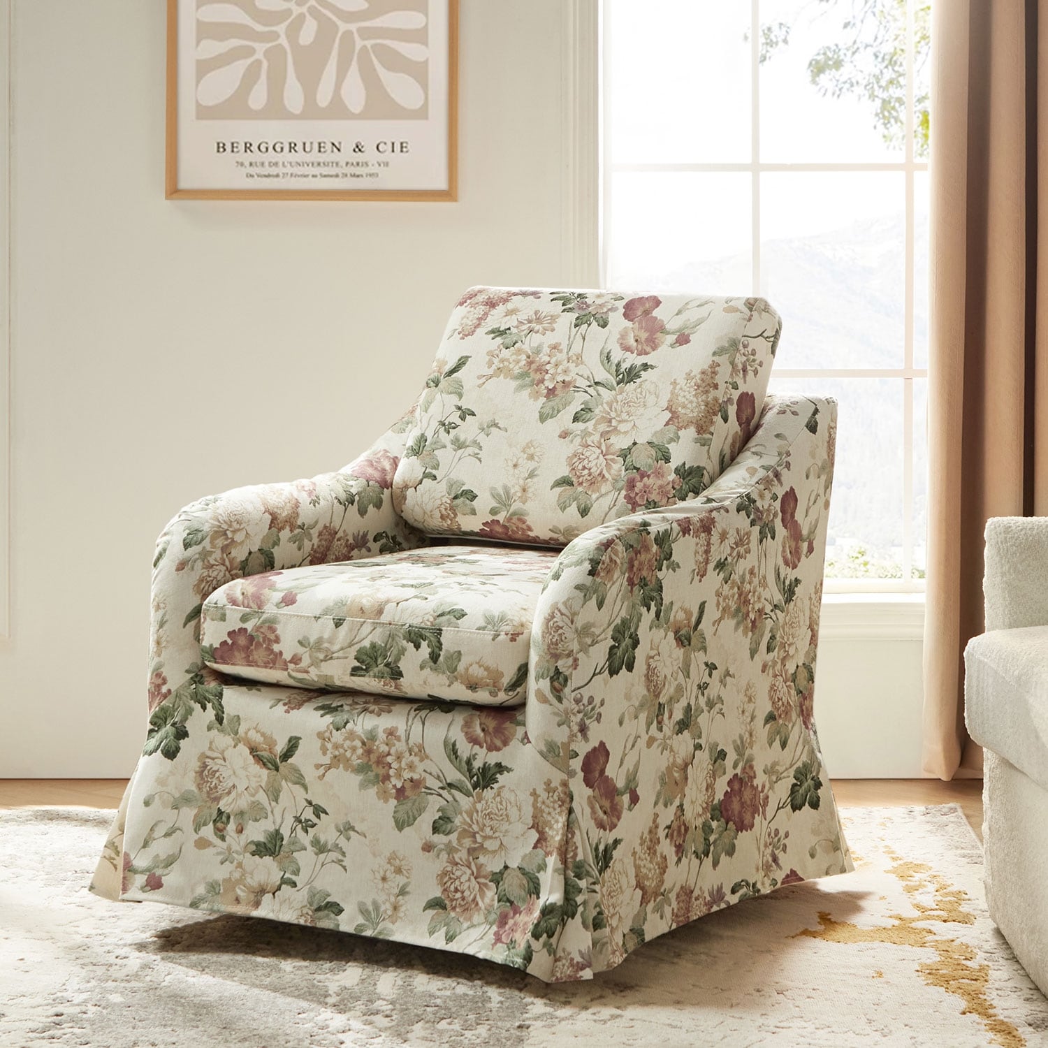 Floral swivel chair discount