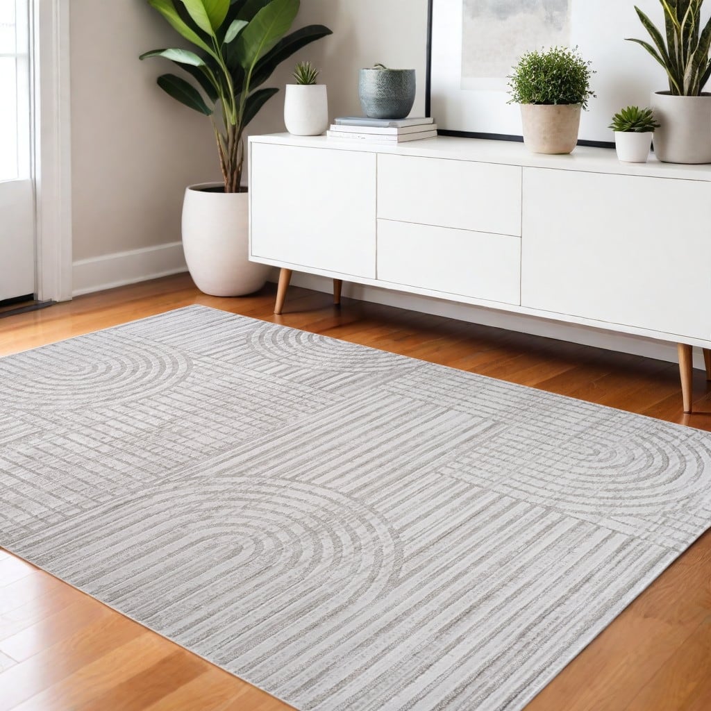 Bodu Distressed Geometric Abstract Modern Stain Resistant Woven Durable Area Rug By HomeRoots