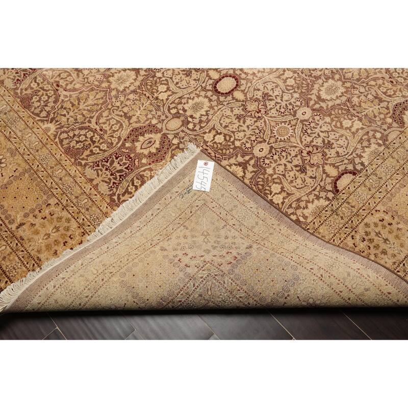 Hand Knotted Brown,Tan Persian Wool Oriental Area Rug (8x10) - 8' 1'' x 10' 2''
