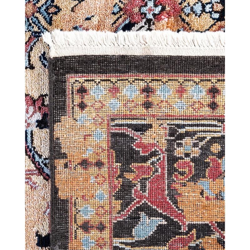 Ikat One-of-a-Kind Hand-Knotted Area Rug, Black - 8' 3" x 10' 1"