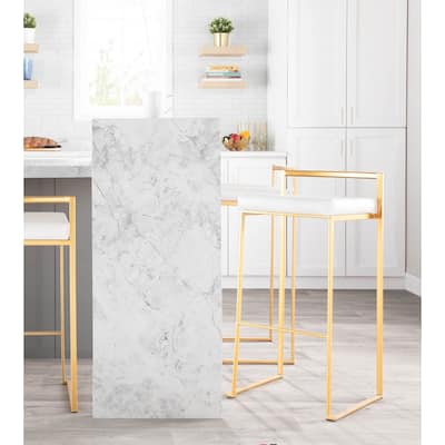 Silver Orchid Forrest Gold Stackable Bar Stools (Set of 2)