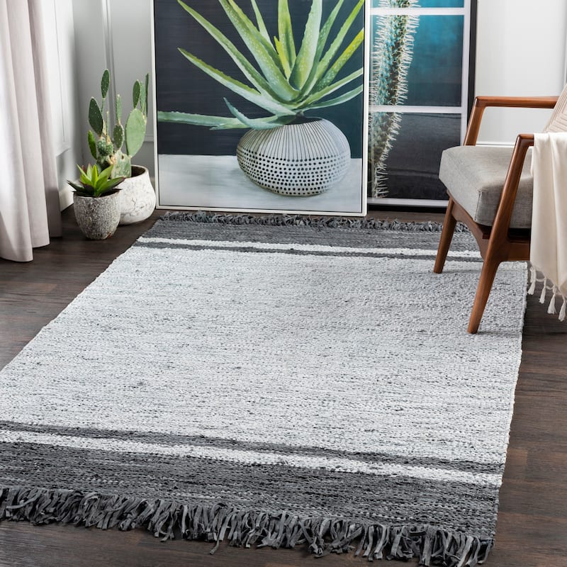 Artistic Weavers Andaman Rustic Leather/Cotton Handmade Area Rug
