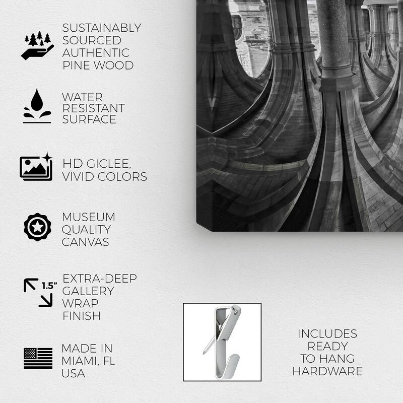 Wynwood Studio Canvas Architecture and Buildings Kale IV Gray and Dark Gray Modern & Contemporary Wall Art Canvas Print