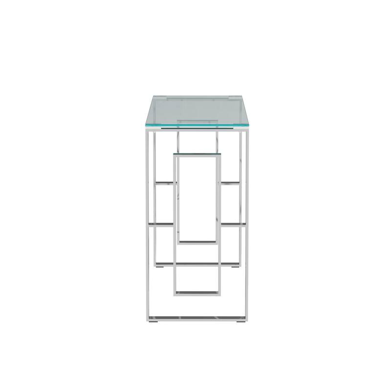 Console Table Stainless Steel Glass