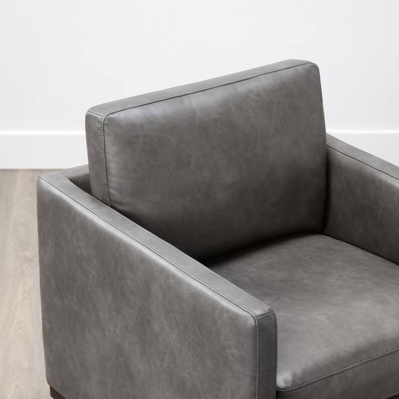Spruce & Spring Modern Swivel Accent Chair with Wooden Base