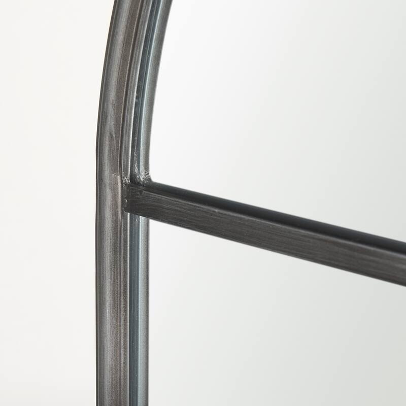 Dionne Black Iron Frame Arched Wall Mirror (63" x 32") - 31.9L x 1.1W x 63.0H