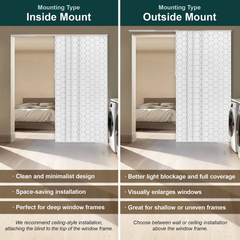CHICOLOGY Adjustable Sliding Panels, 4-Rail Track, for Large Windows