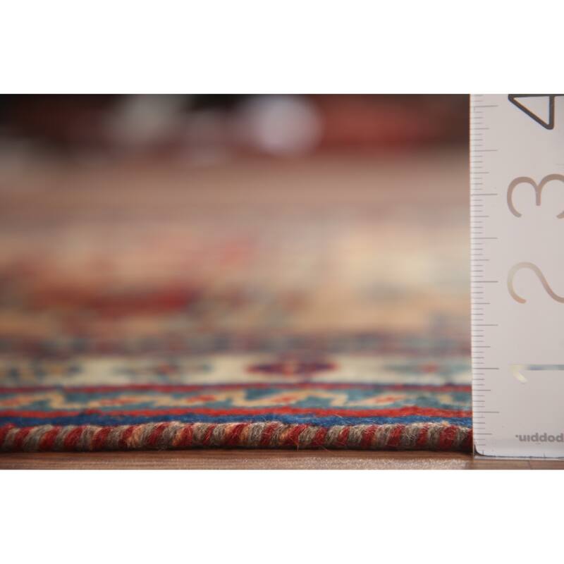 Hand Knotted Oriental 100% Wool Carpet Traditional Geometric Peach Hamedan Area Rug - 4' 10'' X 3' 2''