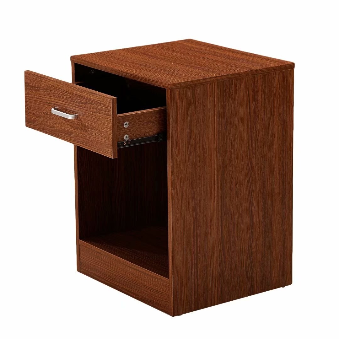 Shop Teraves 24 02 High Wood Bedside End Table Nightstand With 1 Drawer Gold Oak On Sale Overstock 29964411