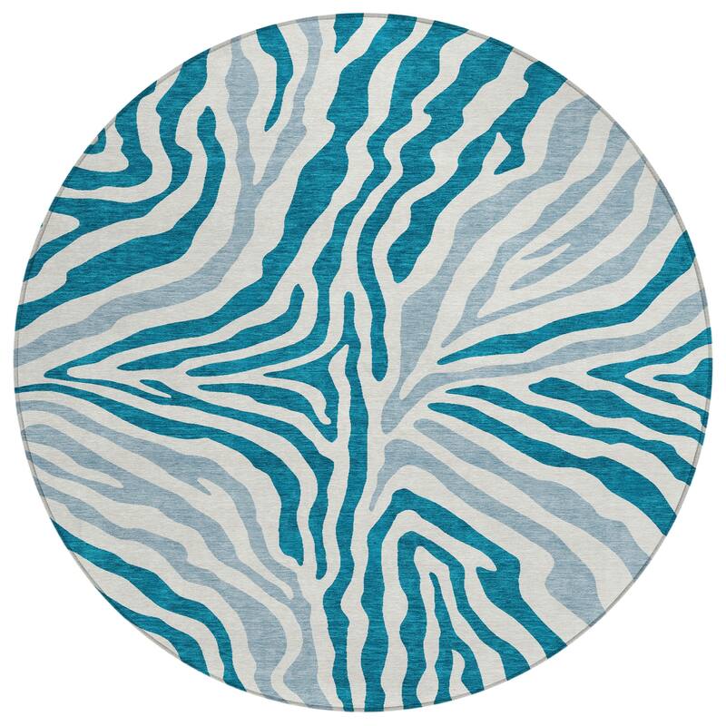 Machine Washable Indoor/ Outdoor Modern Prints Chantille Rug