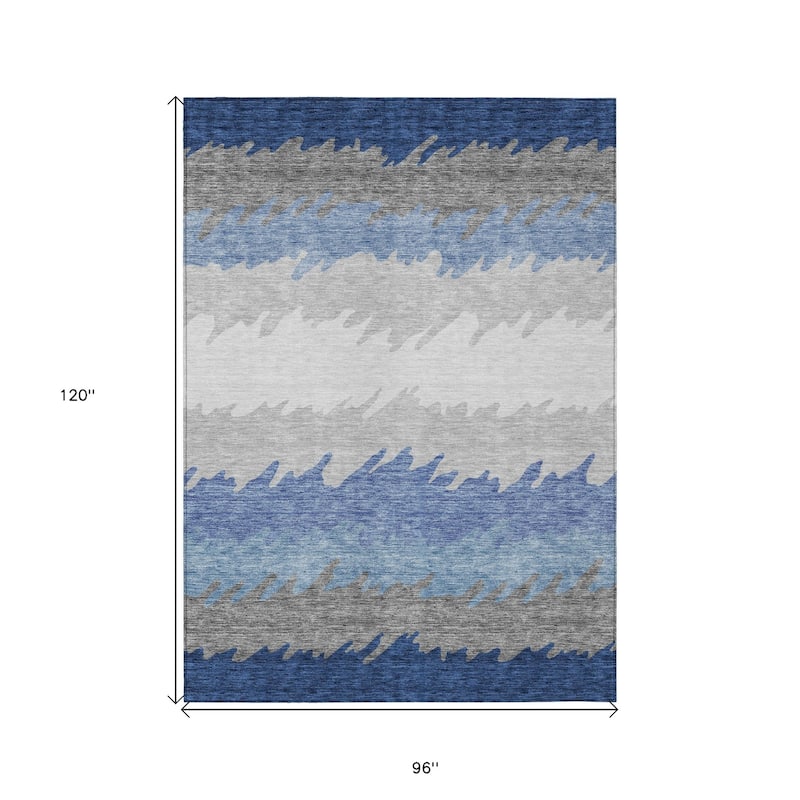 HomeRoots Striped Transitional Rectangle Outdoor Rug