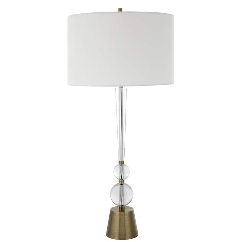 Uttermost Annily Crystal Table Lamp - 37"H,   Shade 11"H x 17"Dia