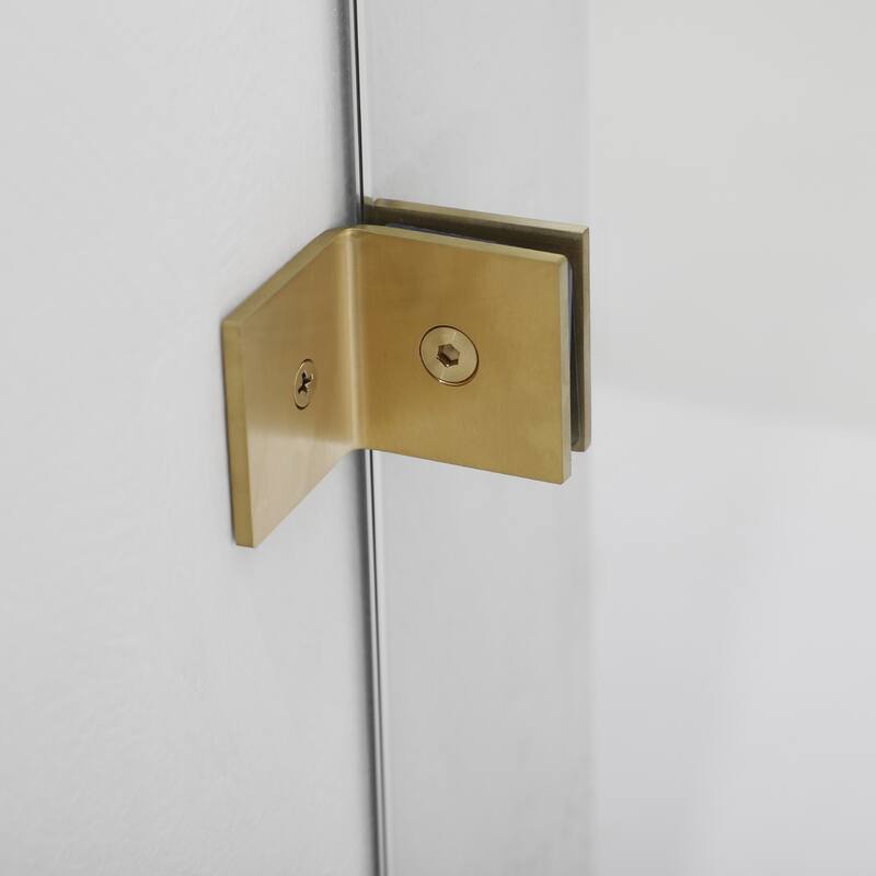 Villena 60" W x 78" H Single Sliding Shower Enclosure,Brushed Gold - 60 inches