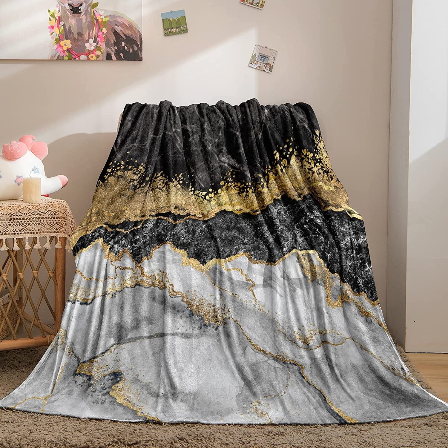 Dark gold throw new arrivals