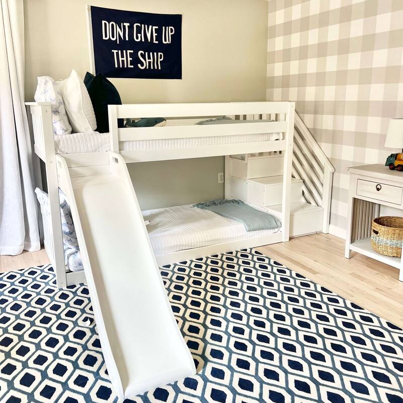 Max and Lily Classic Low Bunk with Stairs and Easy Slide