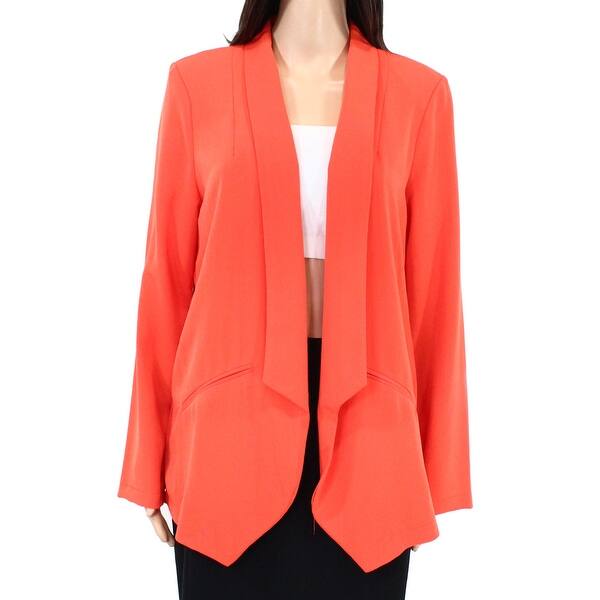 Shop Lush Womens Blazer Jacket Orange Large L Faux Slit Pocket