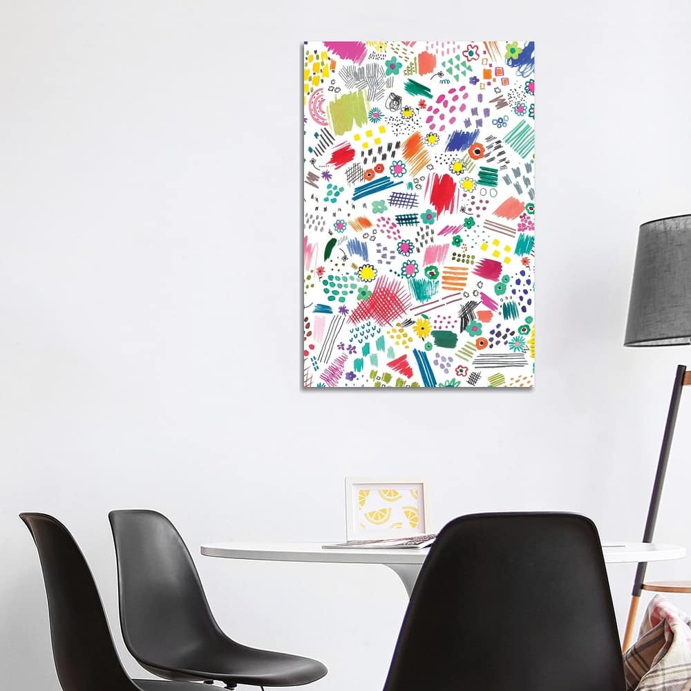 iCanvas "Kids Cute Scribbles" by Ninola Design Canvas Print