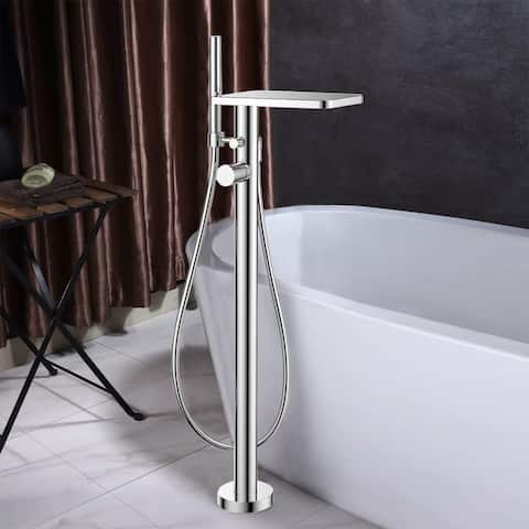 Proox Freestanding Bathtub Faucet Waterfall Tub Filler Floor Mount