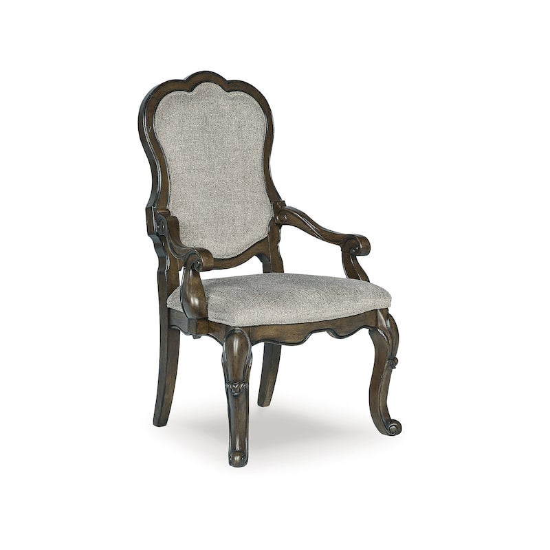 Signature Design by Ashley Maylee Dark Brown Dining Arm Chair - 30.75"W x 27.25"D x 45.75"H
