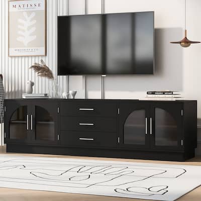68.9" Entertainment Center Media Console Cabinet with Adjustable Shelve