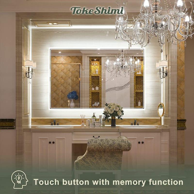 TokeShimi LED Bathroom Vanity Mirror, Anti-Fog Dimmable Wall Mirror