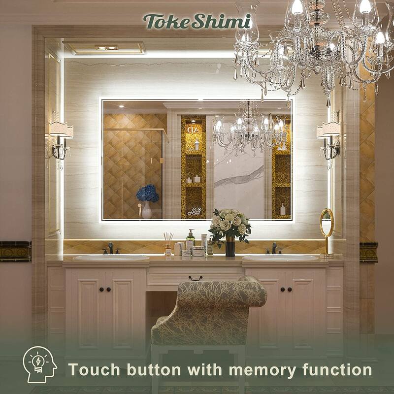 TokeShimi LED Bathroom Vanity Mirror, Anti-Fog Dimmable Wall Mirror