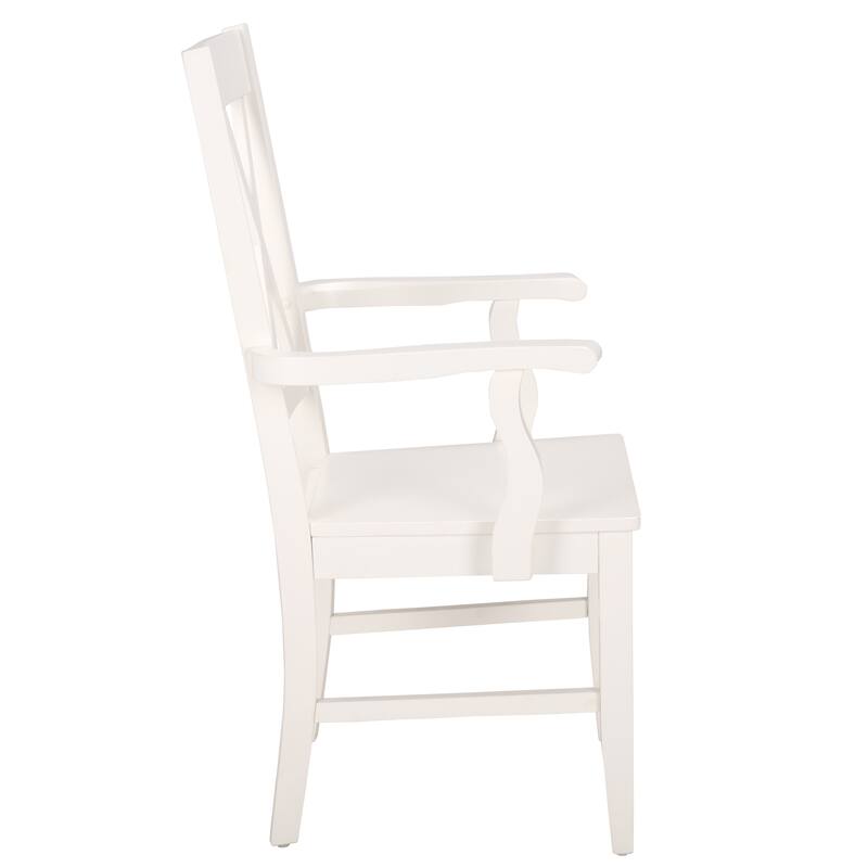 SAFAVIEH HOME Yelena Double X-Back Arm Chair - 18"W x 22"D x 39"H