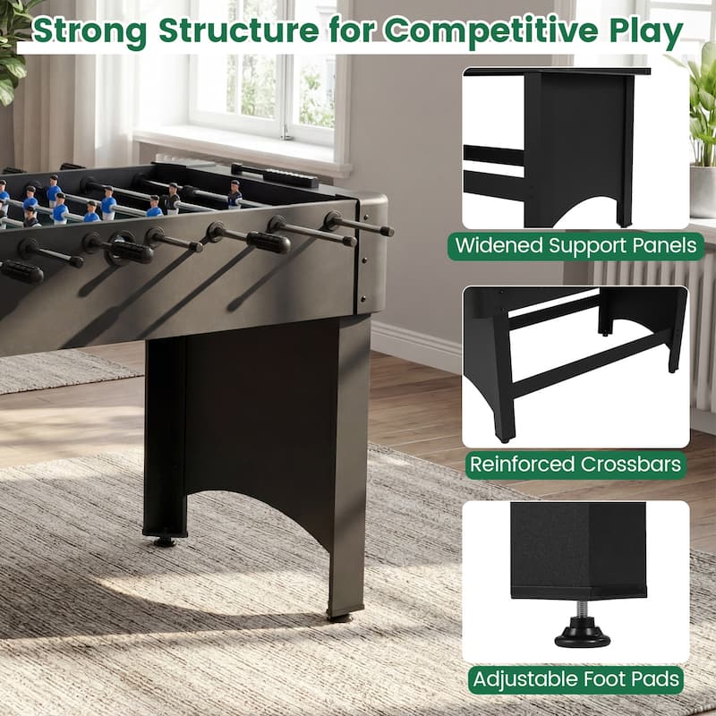 Gymax 47'' Competition Full Size Soccer Game Table w/22 Players 2