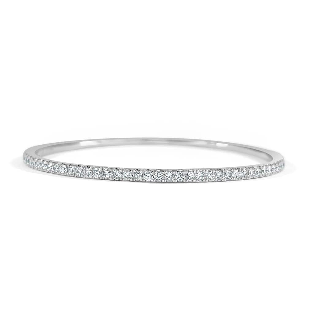 Joelle Collection Diamond Bangle Bracelet 1ct. TDW 14K Gold Bracelet