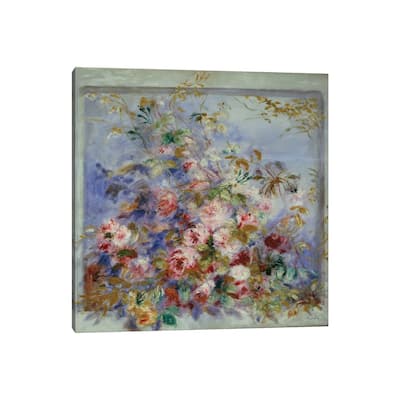 iCanvas "Roses in a Window, 1879 " by Pierre-Auguste Renoir Canvas Print