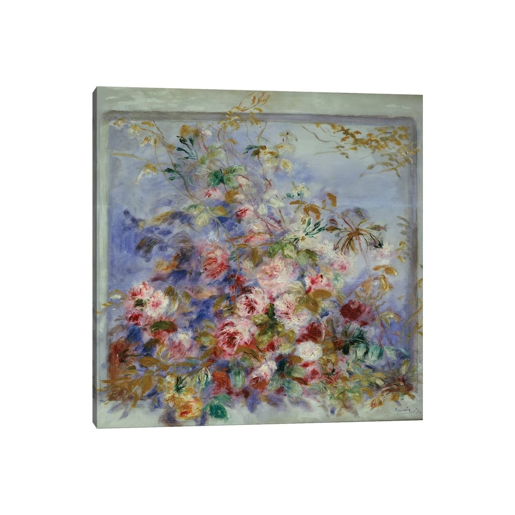 iCanvas "Roses in a Window, 1879 " by Pierre-Auguste Renoir Canvas Print