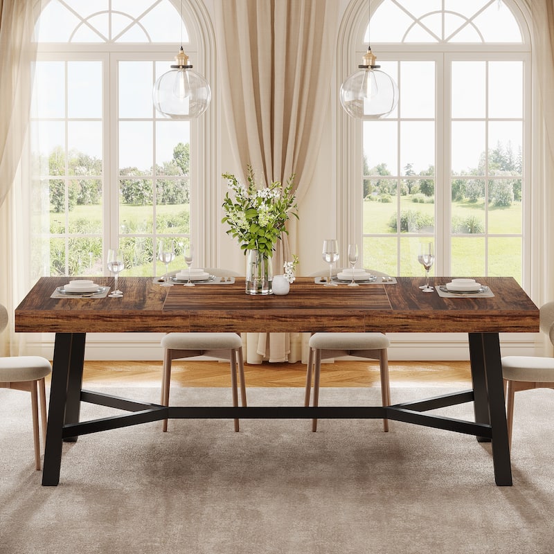 70.9-Inch Farmhouse Dining Table for 6-8