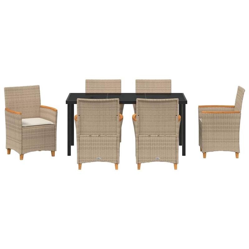 vidaXL Garden Dining Set Poly Rattan