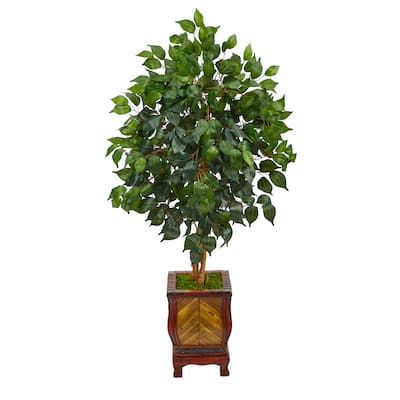 46" Ficus Artificial Tree in Decorative Planter - 12"