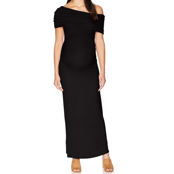 motherhood maternity black maxi dress