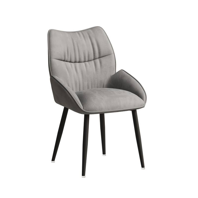 Luxury Velvet Dining Chair with High Rebound Seat Cushion and Stable Metal Frame