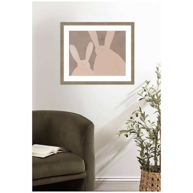 Kate and Laurel Bunny Mama and Baby II by Alicia Abla Framed Wall Art Print
