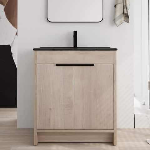 Beingnext 24"/30"/36"/48" Bathroom Vanity with Sink, Freestanding Bathroom Vanity with Soft Close Door and Adjustable Shelf