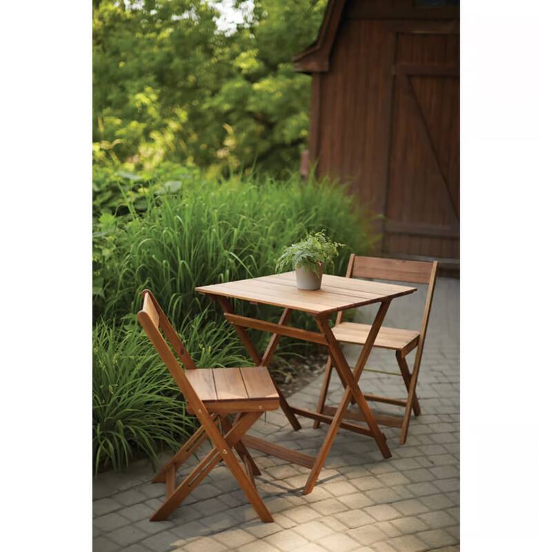 Living Accents Brown Wood Bistro Set 3 pcs - N/A