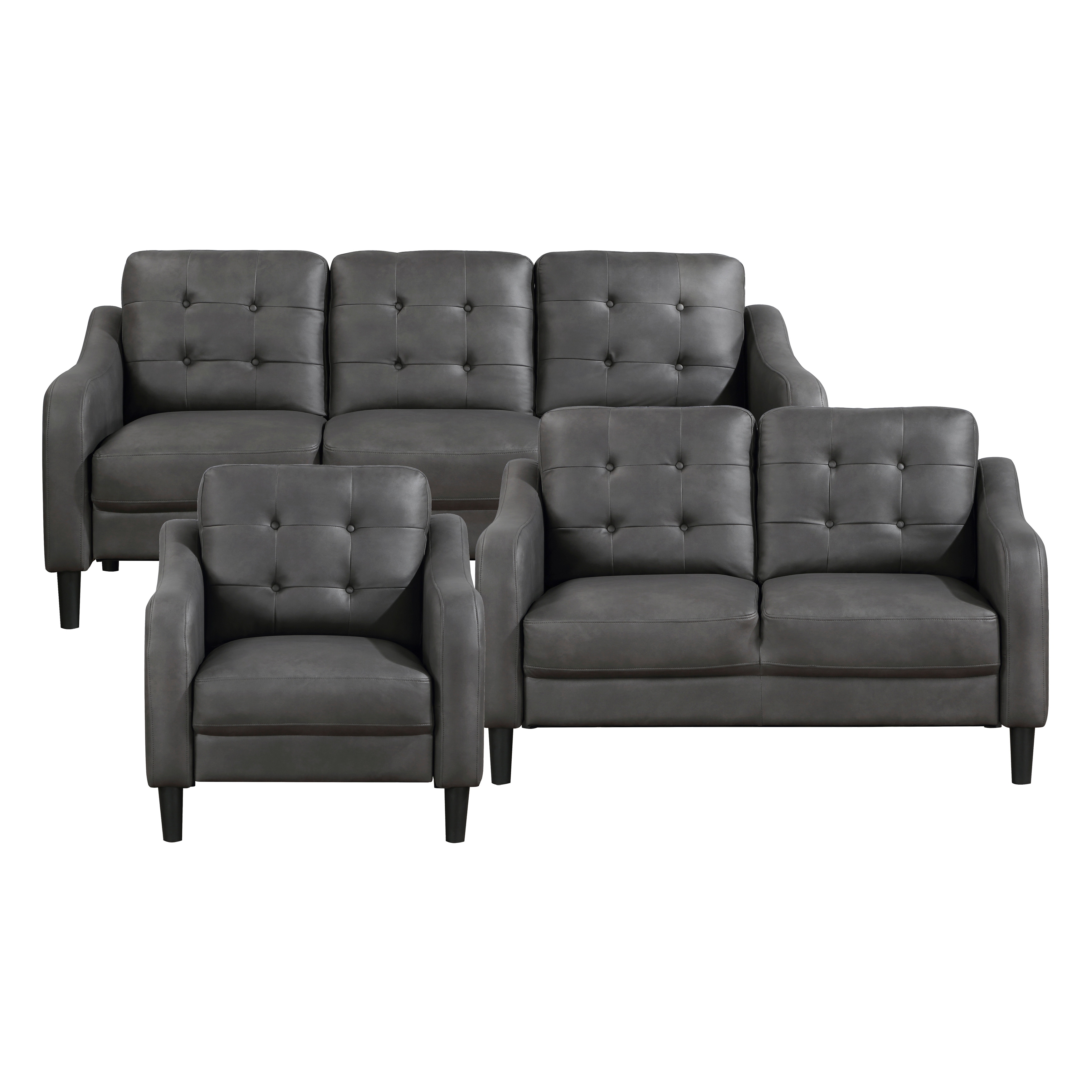 Polished microfiber sofa deals