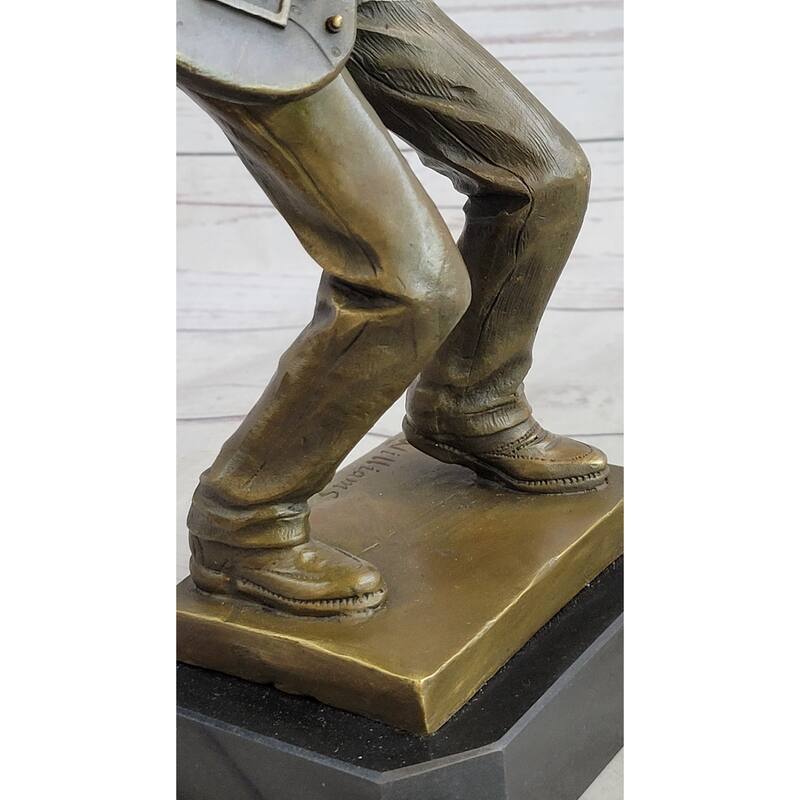 African American Bist B Guitar Player Bronze Statue Sculpture Original Art